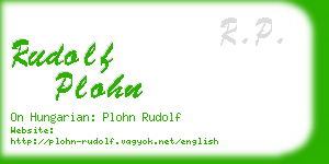 rudolf plohn business card